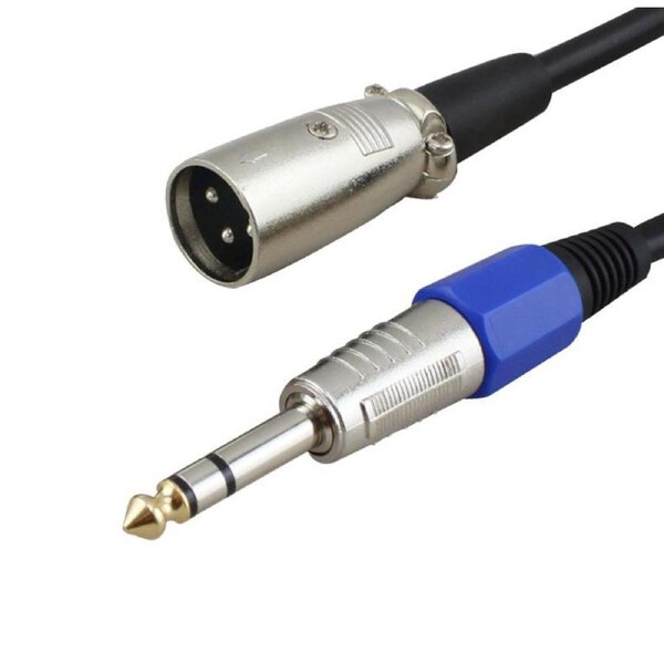 Balanced Male XLR To TRS 1/4 inch 6.35mm Microphone Stereo Jack Cable Lead 2M AU Stock