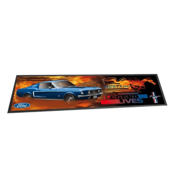 Ford Mustang The Legend Lives Car Bar Runner Mat