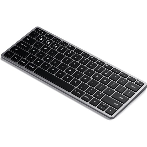 Satechi Slim X1 Bluetooth Backlit Keyboard for iPhone 12/iPad Air/Mac Space Grey