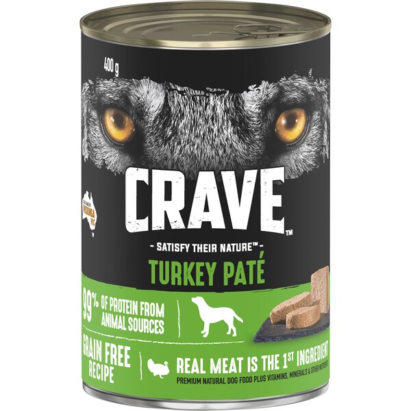Crave Wet Dog Food Turkey Pate 400g