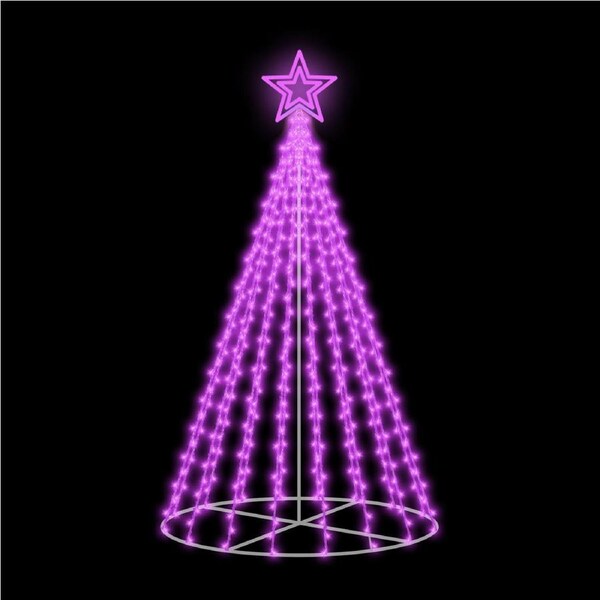 3D LED Christmas Tree PINK 1.3m