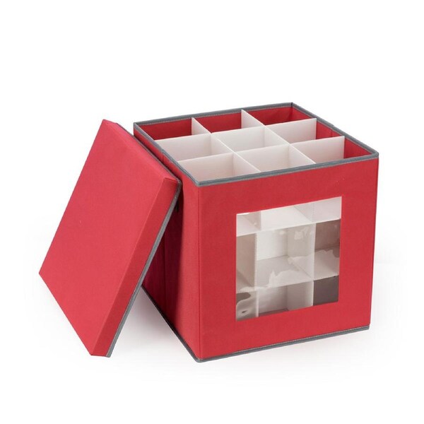 Christmas Decorations Storage Cube - Red 38cm
