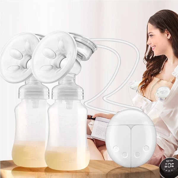 Traderight Electric Breast Pump Automatic Milk Suction Double Side Intelligent Baby Feeder