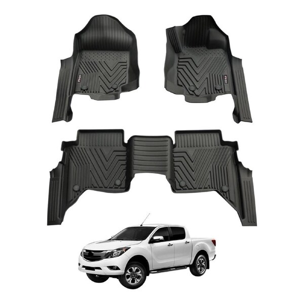 5D Injection Floor Mats for Mazda BT-50 BT50 Dual Cab 2011-2020