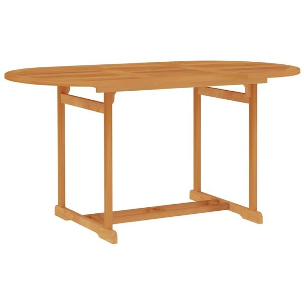 Garden Table 150x90x75 cm Solid Teak Wood vidaXL