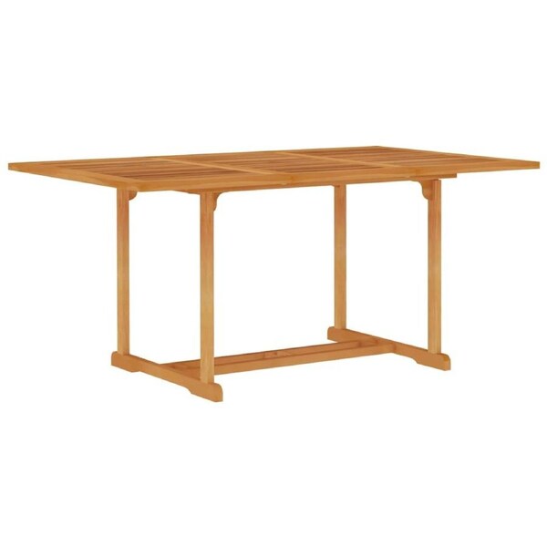 Garden Table 150x90x75 cm Solid Teak Wood vidaXL