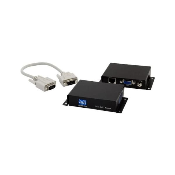Transceiver & Receiver VGA Over Cat5 UTP/STP Extender Video Balun TTP111VGA