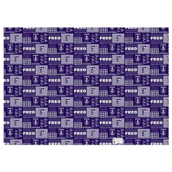 Fremantle Dockers Freo AFL Gift Wrapping Paper School Book Covering