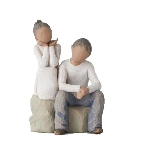Willow Tree Figurine Brother and Sister (Darker Skin & Hair) by Susan Lordi 27352