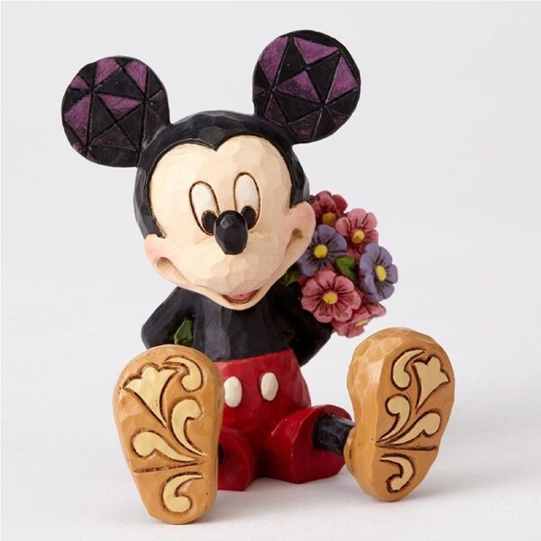 Disney Traditions by Jim Shore - Mickey Mouse with Flowers Mini Figurine 7cm