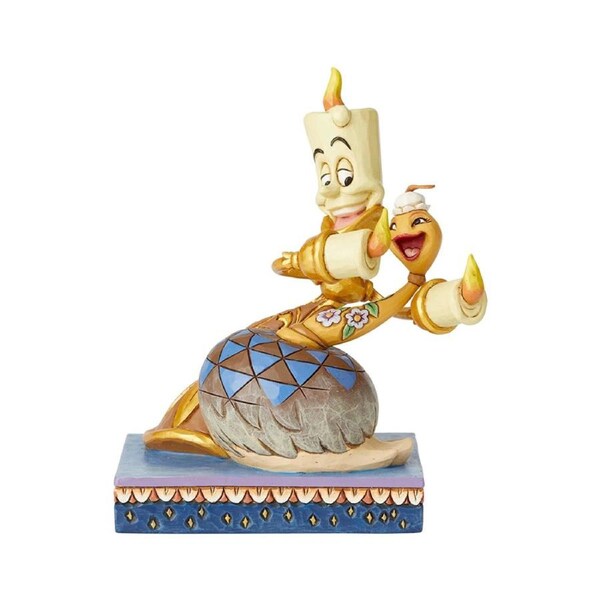Disney Traditions by Jim Shore - Beauty & Beast Lumiere & Feather Duster Romance Figurine 15cm