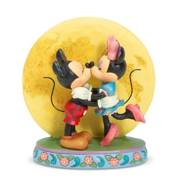 Disney Traditions by Jim Shore - Moonlight Kissing Mickey & Minnie Figurine 16cm