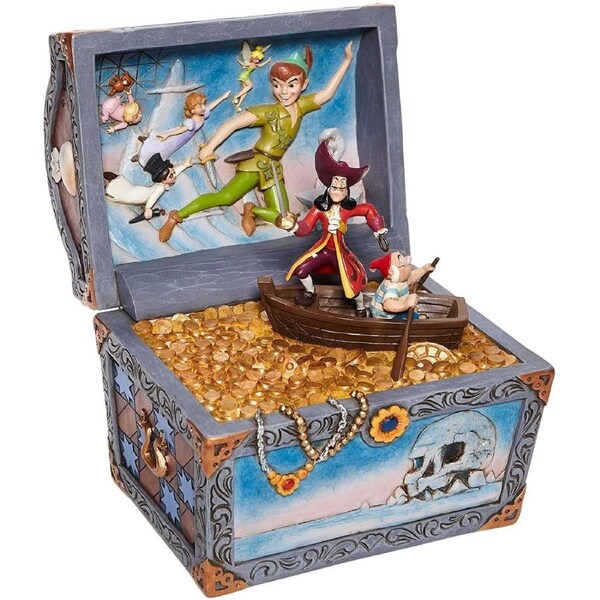 Disney Traditions by Jim Shore - Peter Pan Captain Hook Treasure Chest Figurine 21.6cm
