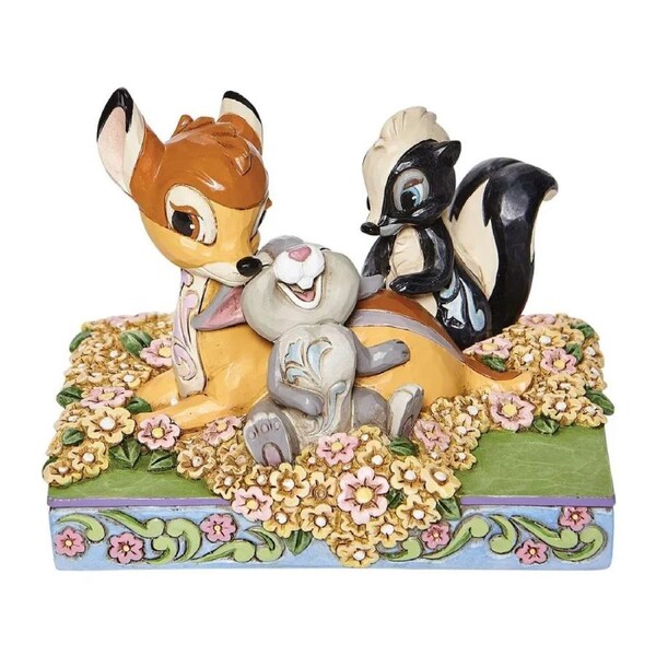 Disney Traditions by Jim Shore - Bambi & Friends in Flowers Figurine 10cm
