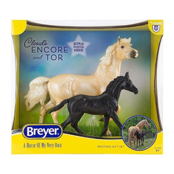 Breyer Horses Cloud's Encore & Tor Mustang Gift Set Traditional 1:9 Scale 1840