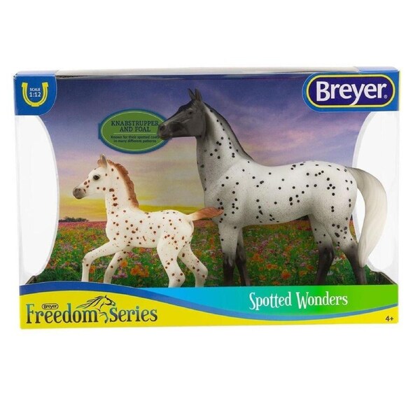 Breyer Horses Knabstrupper & Foal Spotted Wonders Freedom 1:12 Scale 62207
