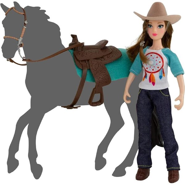 Breyer Horses Natalie Cowgirl Rider Doll Figure Saddle & Bridle Freedom 1:12 Scale 62025