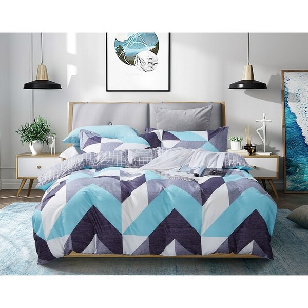 Kian Quilt/Doona/Duvet Cover (Super King Size Bed) M420 Grey Green