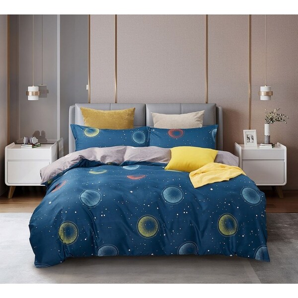 Bubbles Quilt/Doona/Duvet Cover (Queen Size Bed) M427 Blue