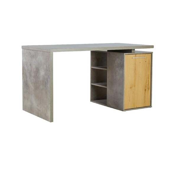 Thomas Study Desk Compact and Functional Workstation with Storage and Modern Design Grey