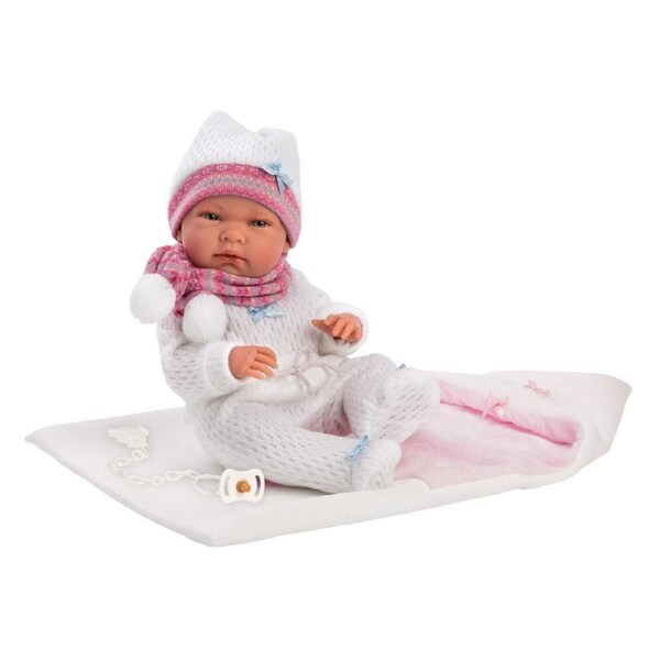 Llorens Doll Nicole with Sleeping Mat Vinyl Body 40cm