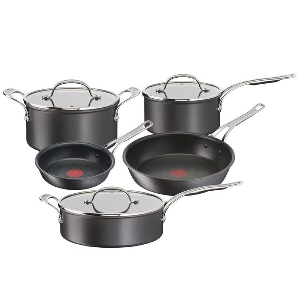 Tefal Jamie Oliver Cooks Classic 5 Piece Induction Hard Anodised Cookware Set