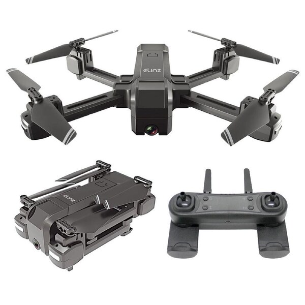 Elinz RC Drone 4K Photo Foldable 2K FPV Dual Camera 1x Battery