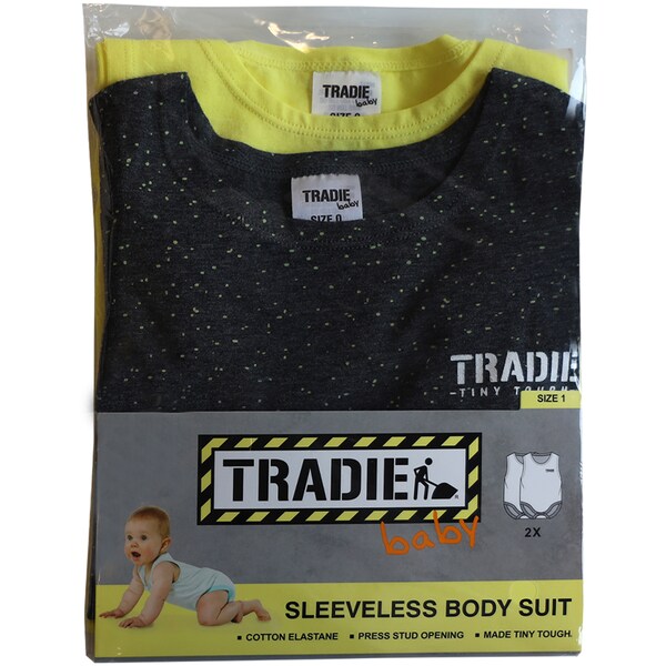 Tradie Sleeveless Bodysuit 2 Pack