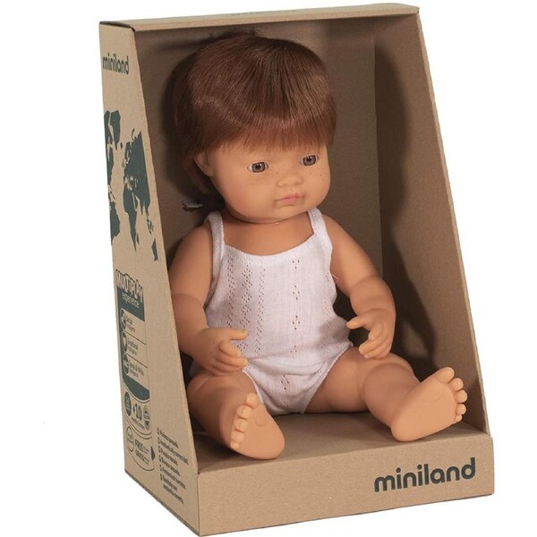 Miniland Doll Caucasian Red Head Boy 38cm