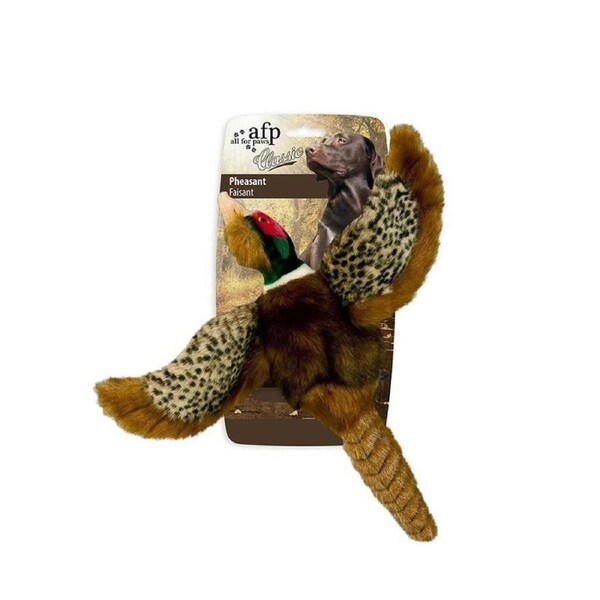 Dog Plush Toy - Pheasant Squeaky Interactive Small Life Like Bird - Puppy Play