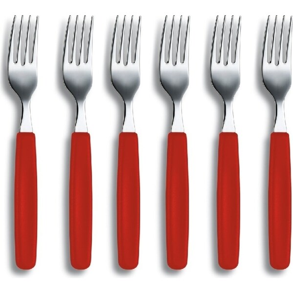 Victorinox Table Fork Set 6 - Red