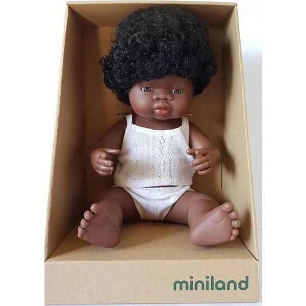 Miniland Doll African Girl 38cm