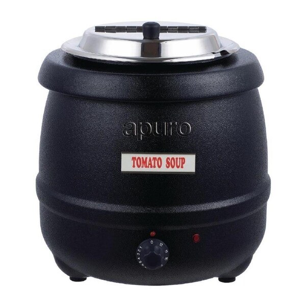 Apuro Black Soup Kettle - 10Ltr- Commercial