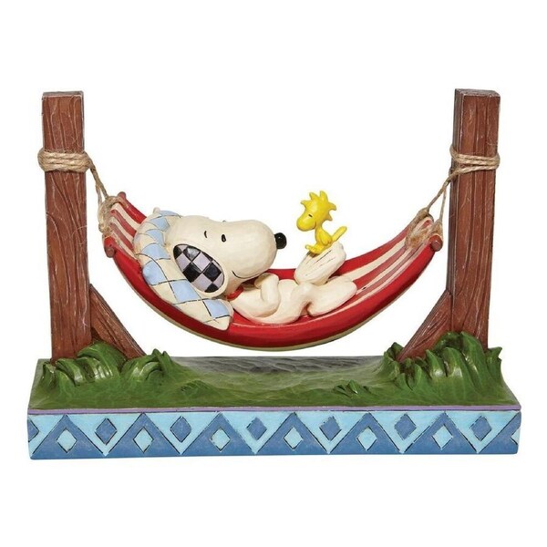 Peanuts by Jim Shore Snoopy Woodstock in Hammock