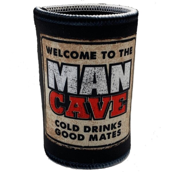Welcome To The Man Cave Can Cooler Stubby Holder