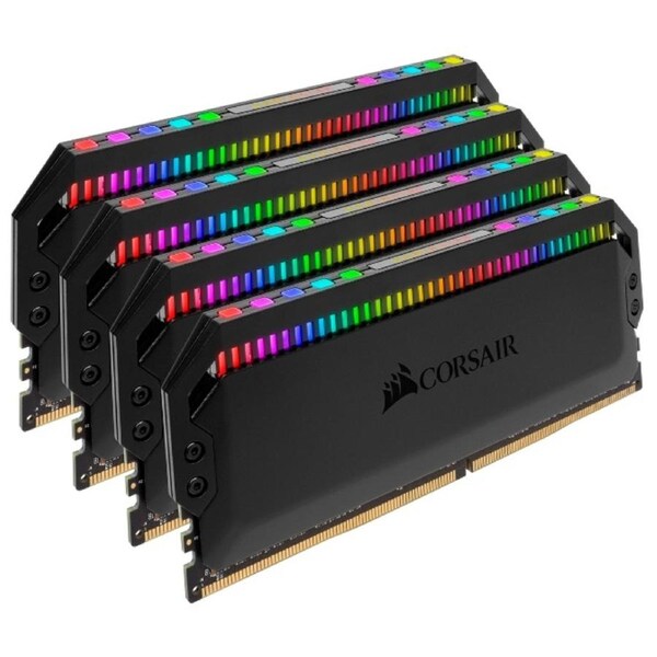 CORSAIR Dominator Platinum RGB 32GB 4x8GB DDR4 3200MHz CL16 DIMM Unbuffered XMP 2.0 Base SPD@2666 Black Heatspreaders 1.35V AMD Ryzen