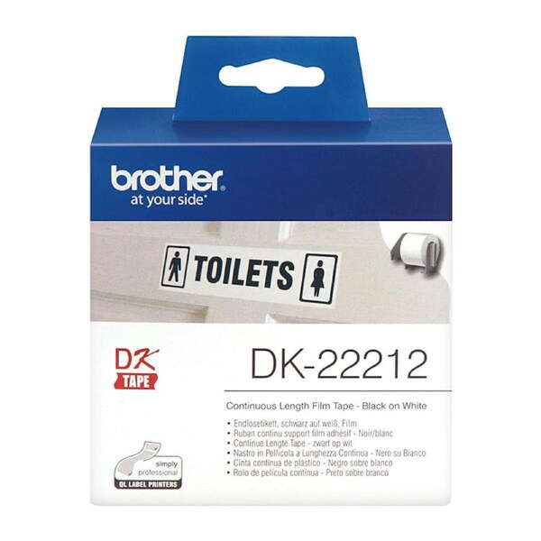 Brother White Cont. Film Roll Direct Thermal 62mm x 15.24mm