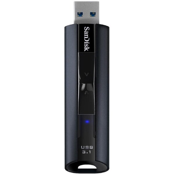 SANDISK 128GB Extreme Pro USB3.1 Solid State Flash Drive CZ880 Black 420MB/s Lifetime Lifetime