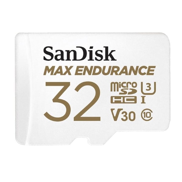 SANDISK 32GB MAX High Endurance microSDHC Card SQQVR 15,000 Hrs UHS-I C10 U3 V30 100MB/s R, 40MB/s W SD adaptor 3Y