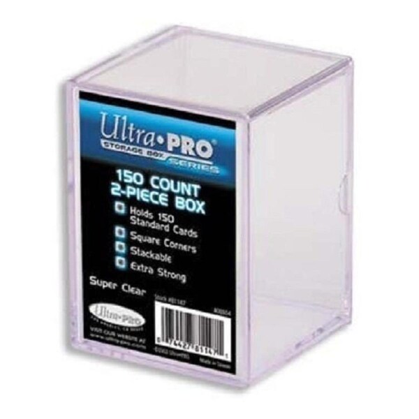 Ultra Pro 150 Count 2-Piece Clear Storage Box x4