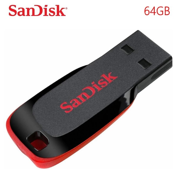 SanDisk USB 64GB SDCZ50 Cruzer Blade Flash Drive