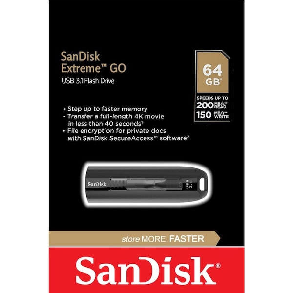 SanDisk USB Extreme GO 64GB 3.1 Flash Drive