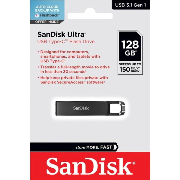 SanDisk USB 128GB Ultra Type-C Flash Drive