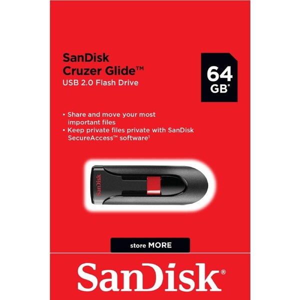 SanDisk USB 2.0 64GB Flash Drive Memory Stick