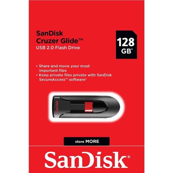 SanDisk USB 2.0 128GB Flash Drive Memory Stick