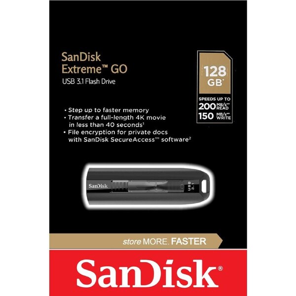 SanDisk USB Extreme GO 128GB 3.1 Flash Drive