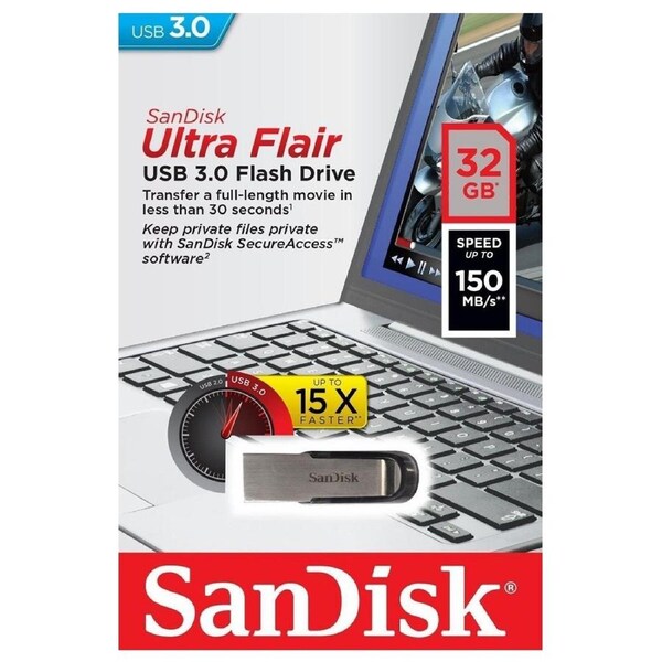 SanDisk USB 3.0 Ultra Flair 32GB Flash Drive