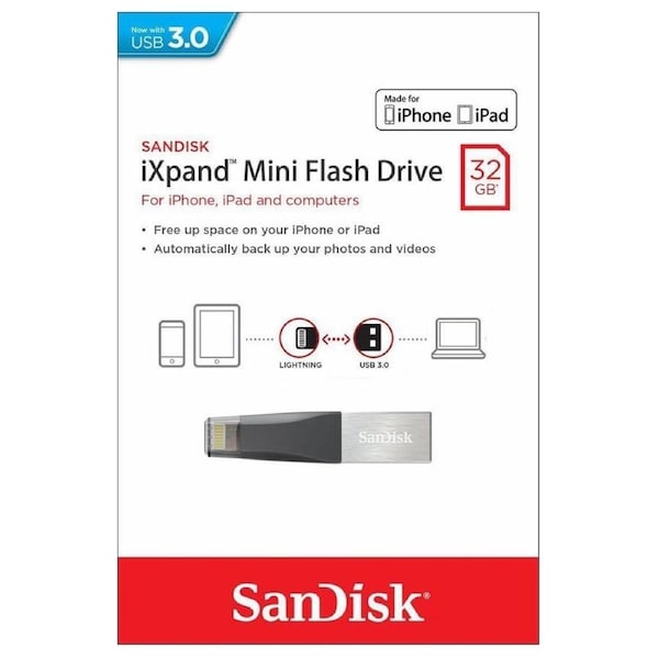 SanDisk iXpand Mini 32GB USB 3.0 Flash Drive