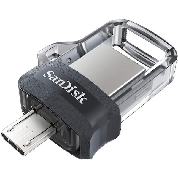 SanDisk Ultra 256GB Dual OTG Clear USB Flash Drive
