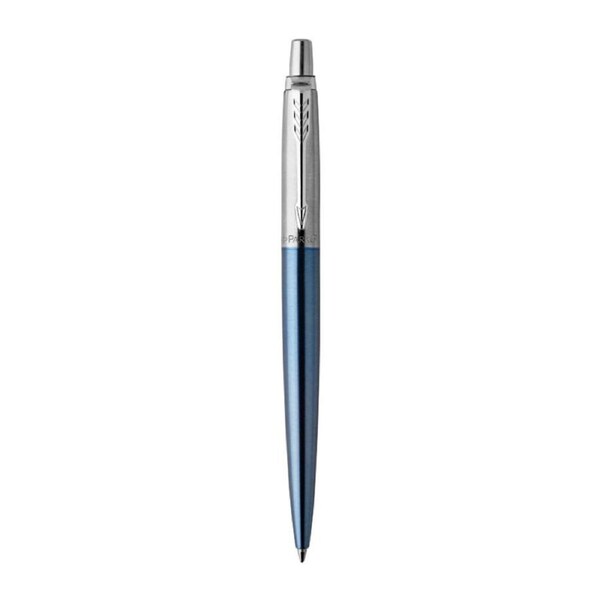 PARKER Jotter Ballpoint Pen - Waterloo Blue Chrome Trim